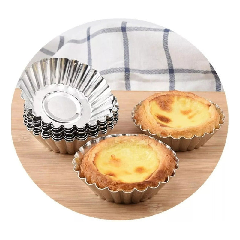 Pack X24 Molde Mini Tartaleta Moldes Reposteria Oscuras 8cm