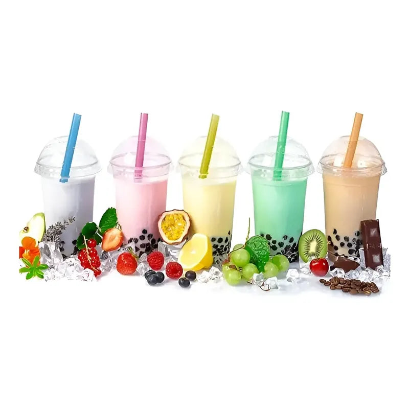 50 Vasos Desechables Plasticos Vaso C/tapa Domo C/hoyo 16oz Vasos Para Frappé Vasos Grande Juego De Vasos Descartables... Transparente