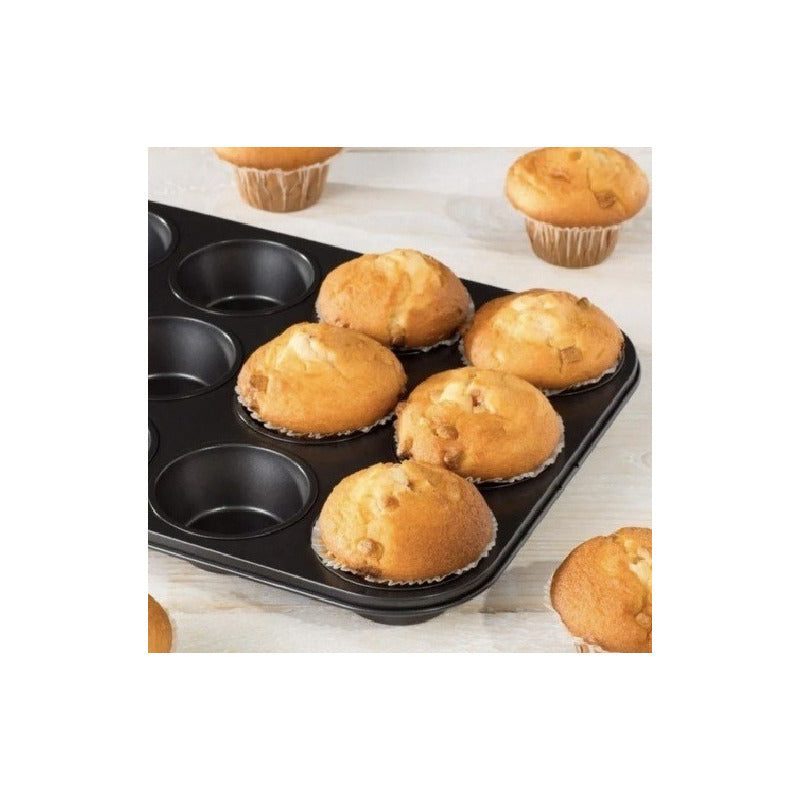 Pack X2 Moldes 12 Cupcakes Molde Cupcake Molde Muffin Gris