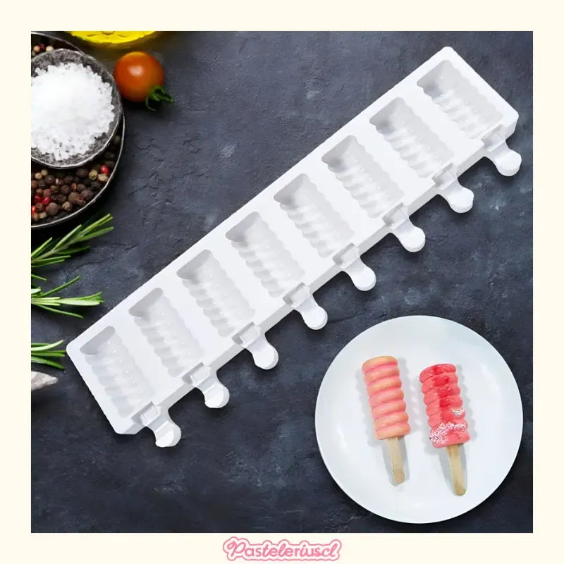 2 Molde Helados Molde Helado Silicona Moldes Paletas Espiral Molde Helado Molde Paleta Helado Molde Silicona Molde Silicona Helado Moldes Para Helados Molde Silicona Reposteria Pasteleriuscl Blanco