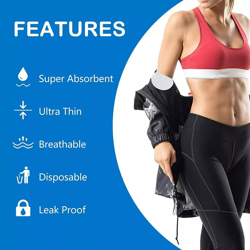 120 Parches Protectores Piel Antitranspirantes Axilas Polera Blanco