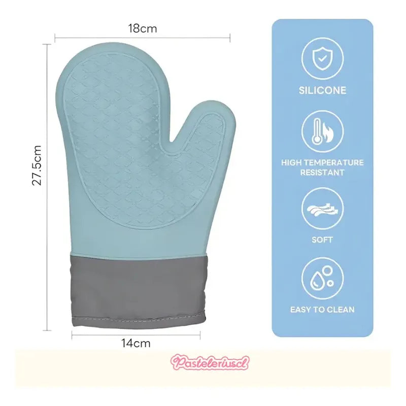 Guante Silicona Para Horno Toma Olla Guantes Cocina 27 Cm Protector De Silicona Agarradera Para Horno Gris Toma Ollas Guante De Silicona Guante Térmico Guante Protector Cocina Agarradera Pasteleriuscl