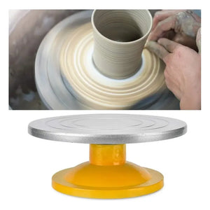 Base Giratoria Tortas Plato Giratorio Base Aluminio 32cm Plateado