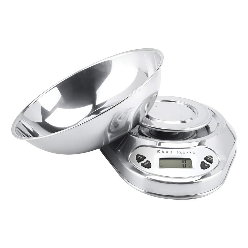 Pesa Gramera Pesa Digital Cocina Balanza Cocina 5kg/0.1g 5 G Gris / Balanza Redonda 5kgs