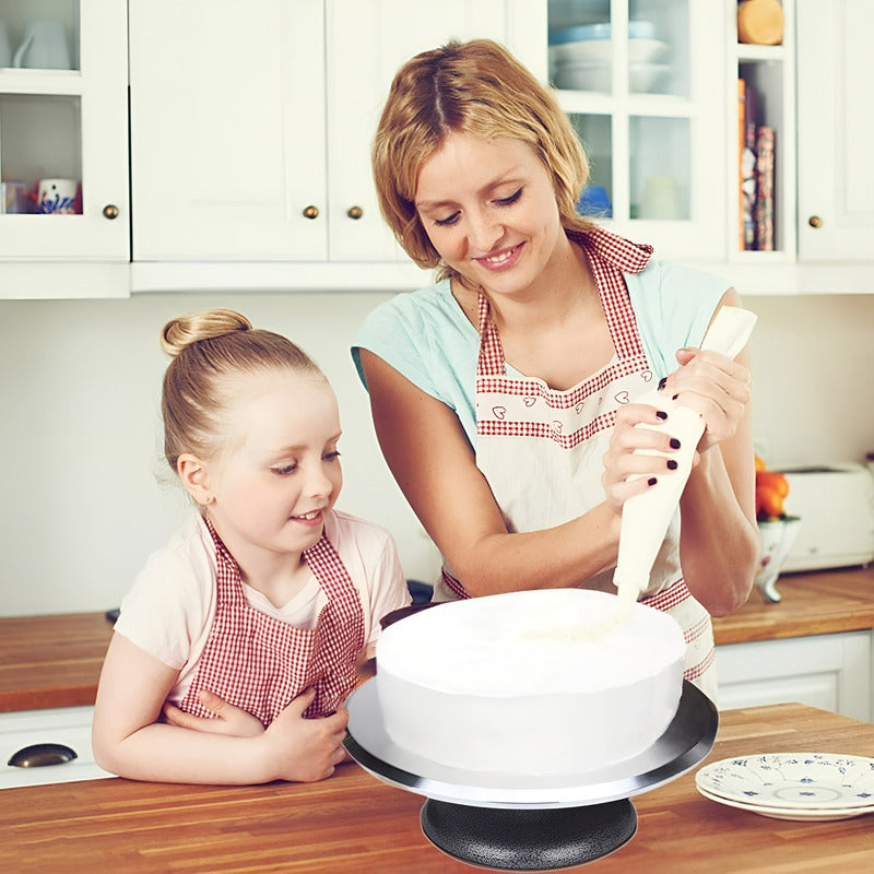 Base Torta Base Giratoria Torta Base De Torta Circular 25cm Plateado