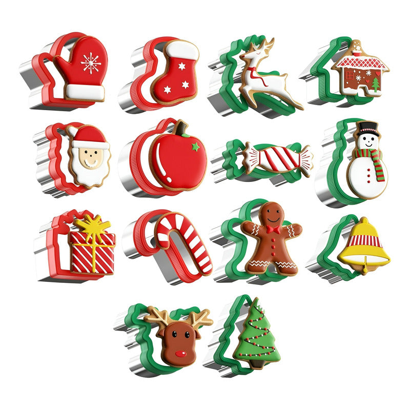 14 Moldes Para Galletas Cortadores De Galletas Navidad Árbol Multicolor