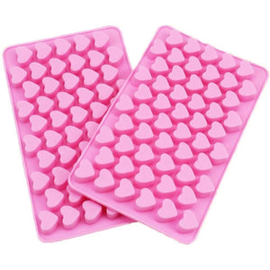 Pack X2 Molde Silicona Moldes Silicona Reposteria 55 Corazon