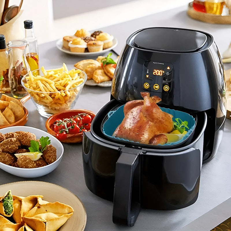 X2 Forro De Freidor Forro De Silicona Air Fryer Cuadrado