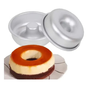 Molde Torta Molde Queque Redondo Molde Aluminio Flanera 20cm Moldes De Tubo Acanalado Para Hornear Pastel Molde Para... Plateado