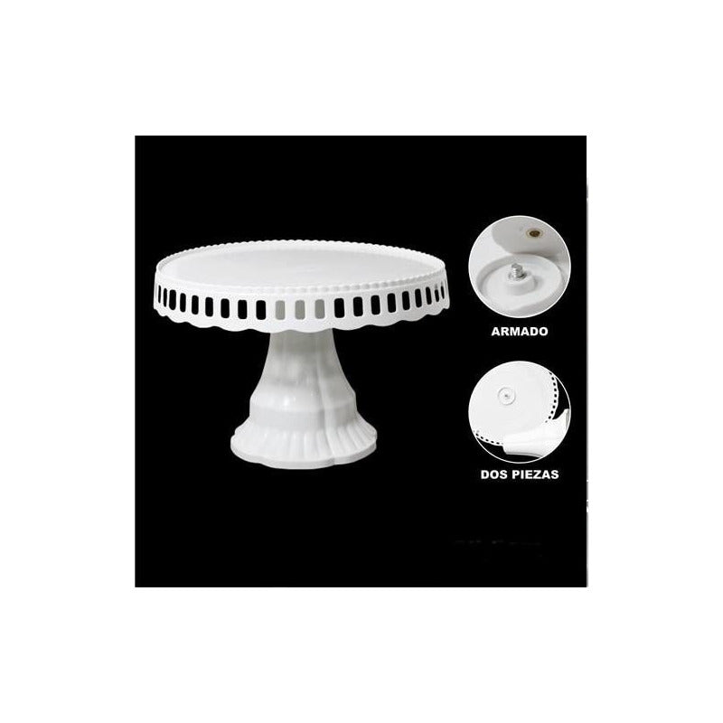 Base De Torta Base Torta Base Plato Porta Torta 32 Cm Blanco Sin Tapa
