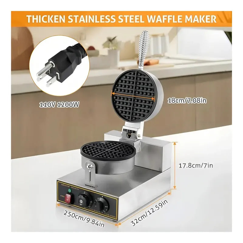 Waffles Maquina Para Waffles Waflera Grande Wuafleras 1200w Waflera Belga Profesional Maquina Para Hacer Waffles Waflera... Gris