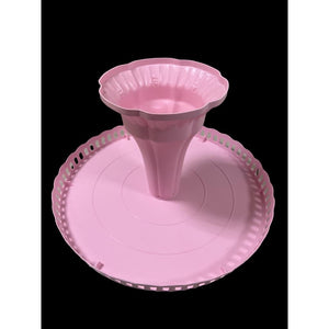 Base De Torta Base Torta Base Plato Porta Torta 32 Cm Rosa Rosa Sin Tapa