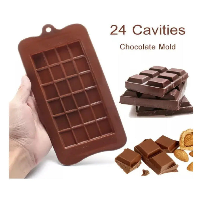 Pack 2 Moldes De Chocolate Molde Barra De Chocolate Silicona Barras De Proteínas Molde Antiadherentes Para Chocolate Moldes Barra De Caramelo Grande Para Llenar Chocolate Pasteleriuscl Marrón
