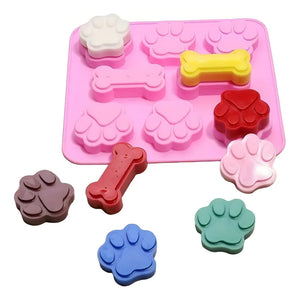 Set X4 Moldes Silicona Reposteria Chocolate Mascotas 8cavi Multicolor / Molde Mascotas 8cavid