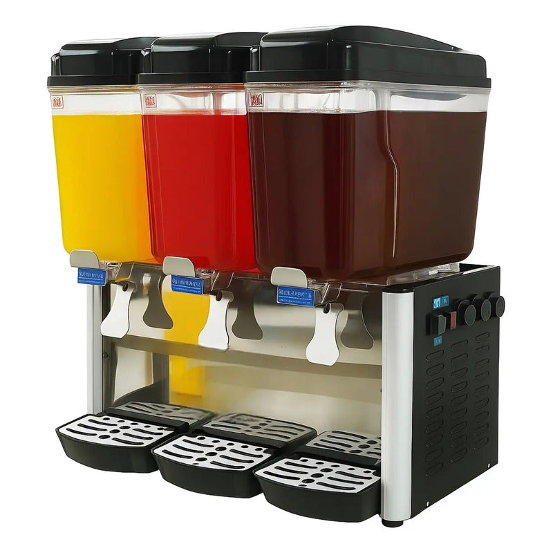 Dispensadores De Bebidas Frias Dispensador Electrico 3x18l Dispensador De Jugos Comercial Dispensadores Con Mezclador... Negro