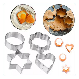 Molde De Galletas Século Acero Inoxidable Flor Corazón Círculo Estrella