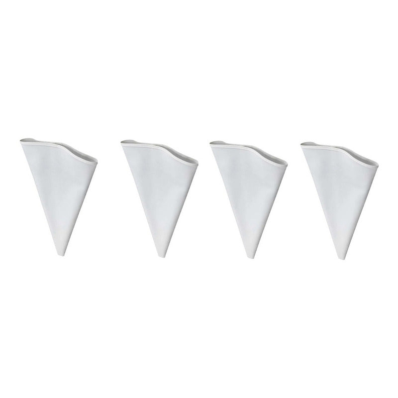 Pack X4 Manga Pastelera Profesional Tela Mangas De Tela 40cm Blanco