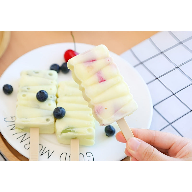 X2 Moldes De Silicona Para Helados Molde Paletas Helado 446 Blanco