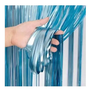 Guirnalda Papel Metalizado Azul Claro 2m Pastelería Cl Decoracion Fiesta