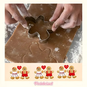 Set 4 Cortador Galletas Navidad Molde Galleta De Jengibre Gris Claro