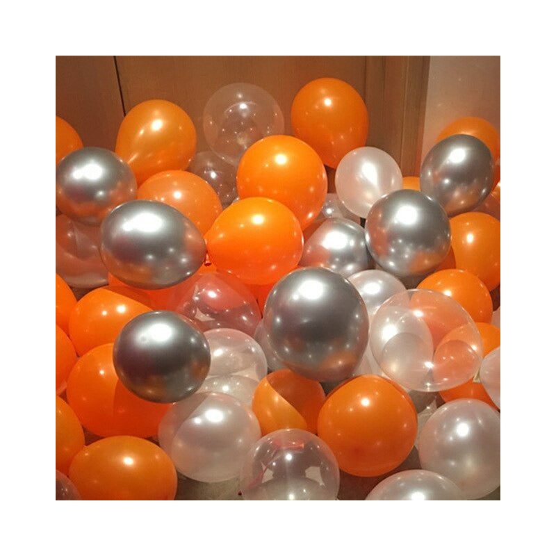 25 Set De Cumpleaños Globos Cumpleaños Globos Naranja 0959 Redondo