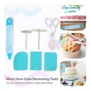Kit Decoracion De Reposteria Set De Pasteleria Cupcakes 236p Azul