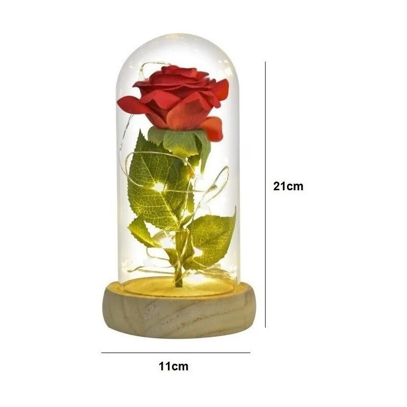 2 Rosas Eternas Rosa Eterna Rosa Preservada Led San Valentin