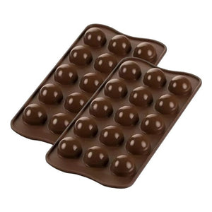 2 Moldes De Chocolate Moldes Chocolate Silicona 15 Esfera