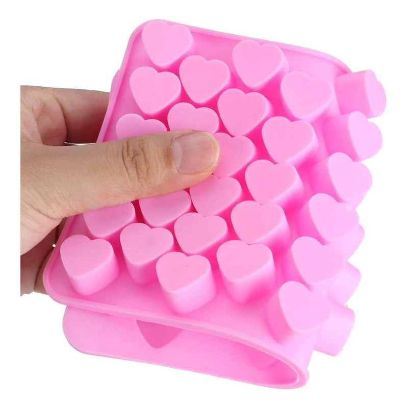 Molde Silicona Moldes Silicona Reposteria Gomita 55 Corazon Rosa