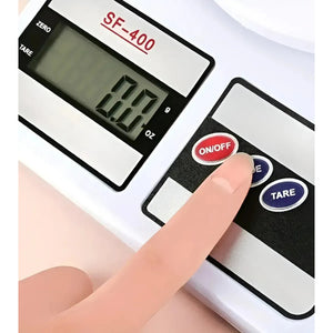 Balanza Pesa Digital Para Cocina Comercio 1g A 10kg Pesa Cocina Digital Pesas Para Cocina Balanza Digital Pesa Gramera... 10 Kg Blanco