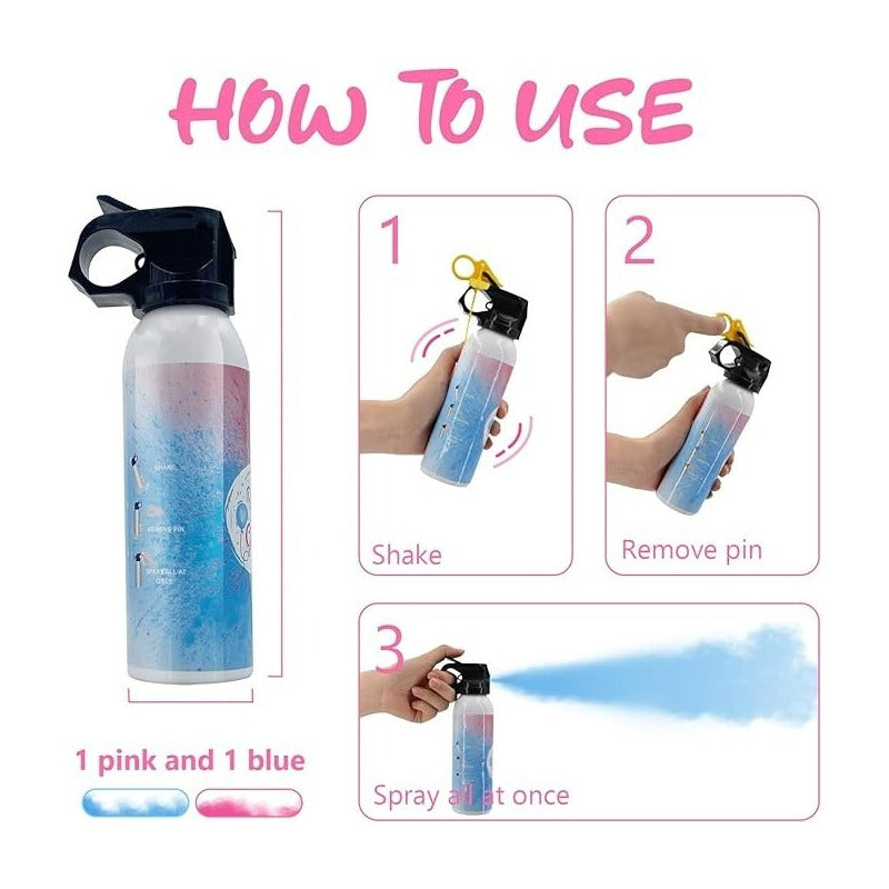 Extintor Revelacion Genero Extintor Spray Humo Color 110grs Rosa