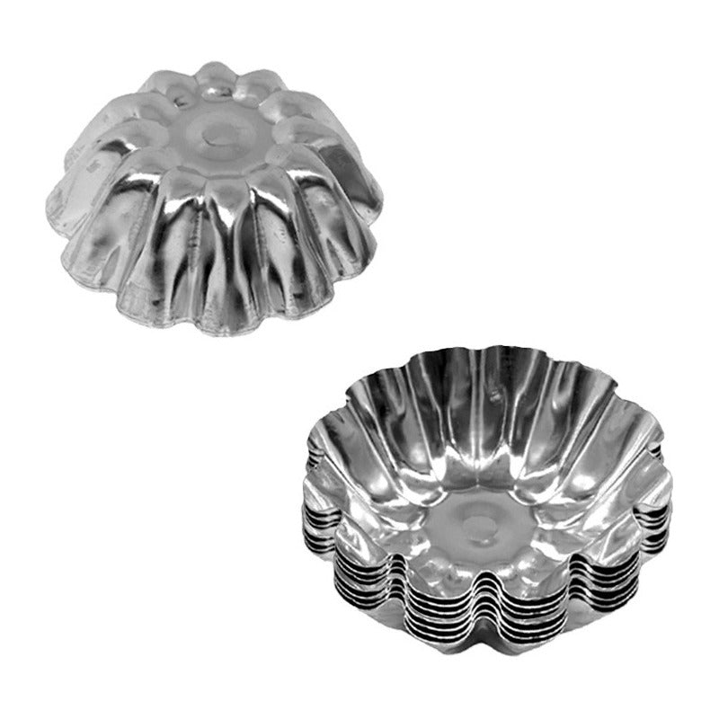 Pack 24 Molde Mini Tartaleta Moldes Tarta De Coctel Flor 5.5 Gris