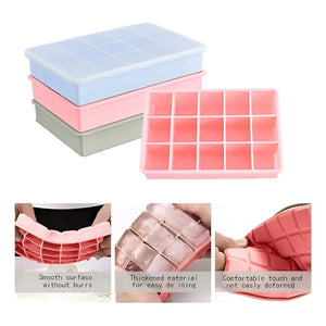 Cubetas Silicona Cubetera Silicona Cubetas Hielo C/tapa 15c Moldes Para Hielo Cubetera Hielo Cubeteras Cubetas Silicona... Surtidos
