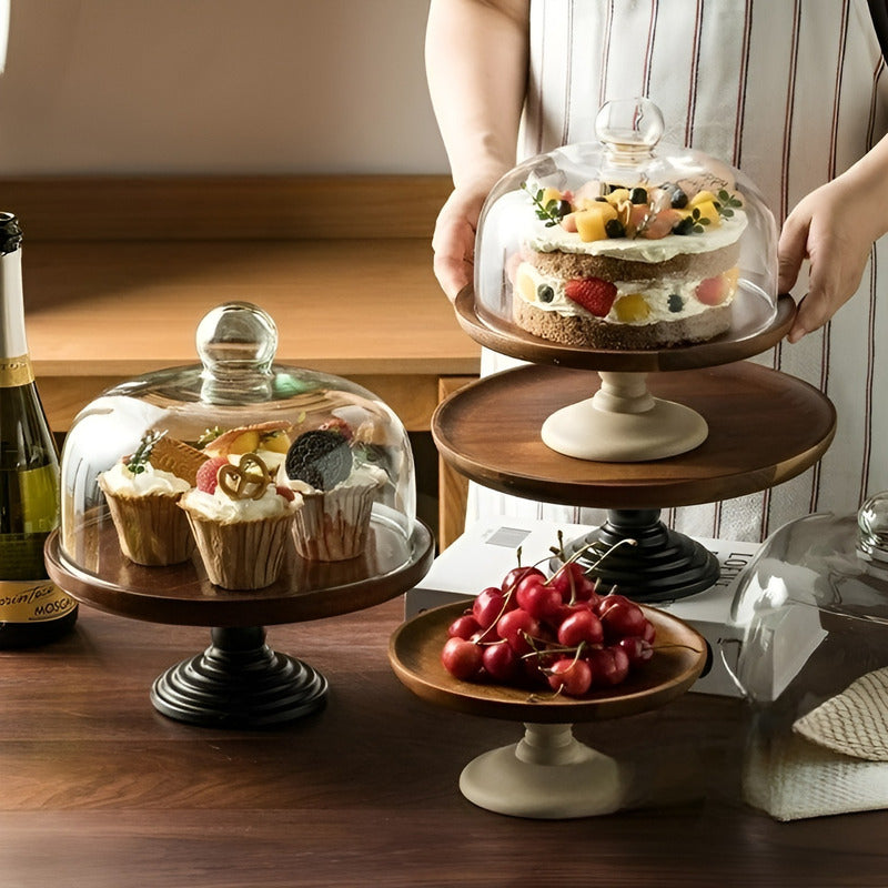 Porta Tortas Alzadores Candy Bar Pedestales Para Tortas 20cm Negro