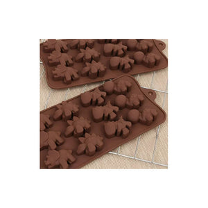 Pack X3 Moldes De Dinosaurios Para Chocolate Repostería Color Marrón Pastelería Cl