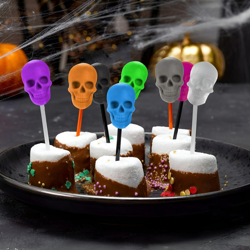 Moldes Silicona Halloween Moldes Reposteria Calavera 40cav Multicolor