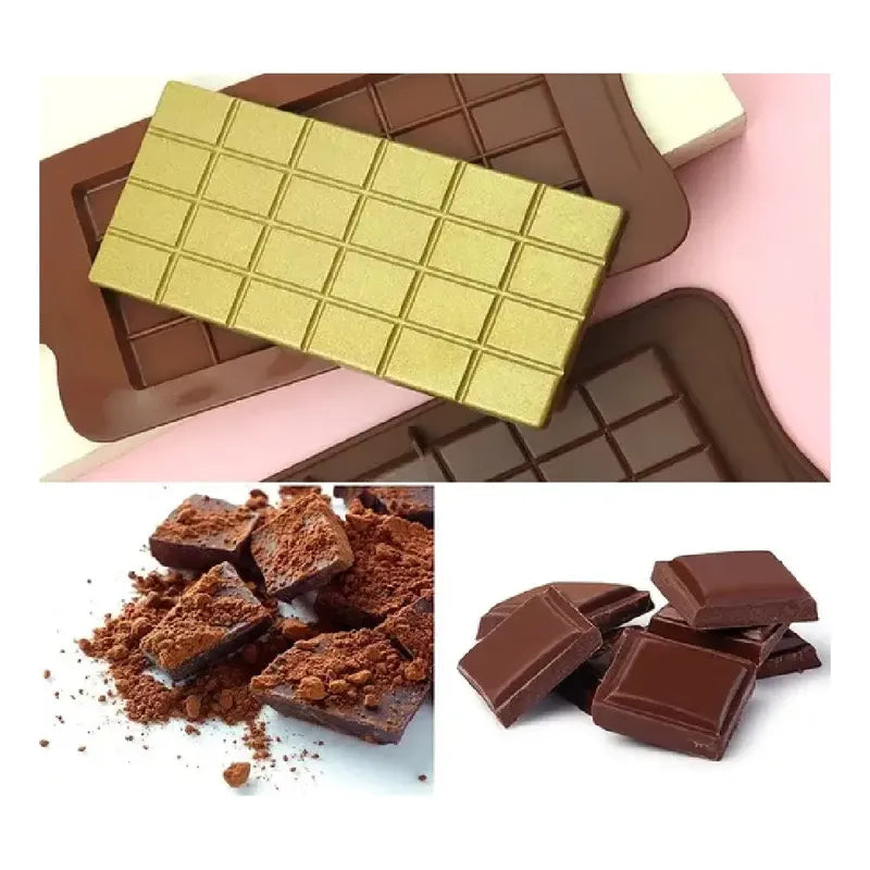 Pack 2 Moldes De Chocolate Molde Barra De Chocolate Silicona Barras De Proteínas Molde Antiadherentes Para Chocolate Moldes Barra De Caramelo Grande Para Llenar Chocolate Pasteleriuscl Marrón