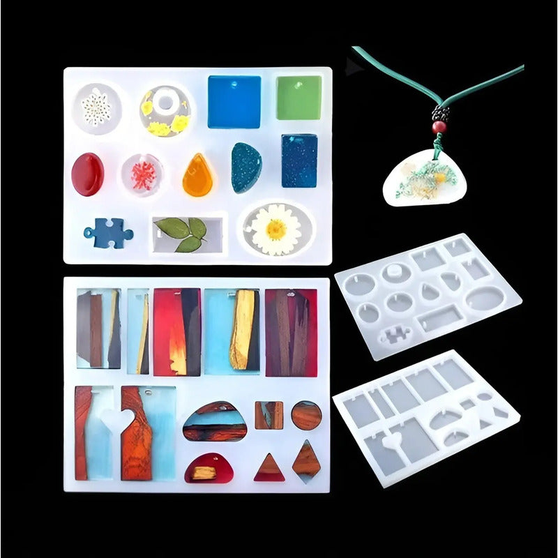 Kit Resina Moldes De Resina Epoxica Artesanias Aros 85pcs Moldes De Silicona Para Hacer Joyas Artesanias Manualidades... Multicolor / Moldes De Resina 85 Pcs