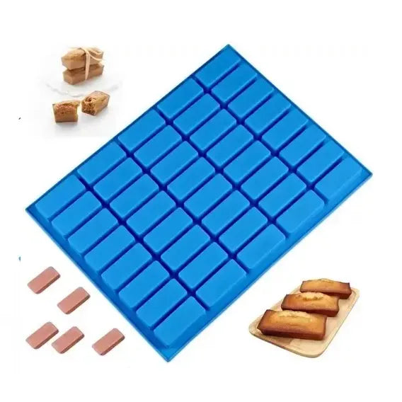 Moldes Silicona Barra Chocolate Moldes Hielo Molde Jabon Moldes Para Cubitos De Hielo Pequeños Cubos De Hielo De Fácil... Azul