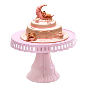 Base De Torta Base Torta Base Plato Porta Torta 32 Cm Rosa Rosa Sin Tapa