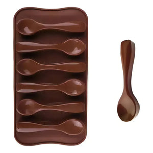 Moldes De Chocolates Moldes Silicona Chocolate Cucharas 6cav Figuras De Cucharas Molde Cucharitas Chocolate Molde... Marrón