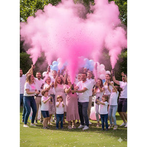 Set 4 Extintor Humo Revelacion De Genero Cañon Spray Color Rosado