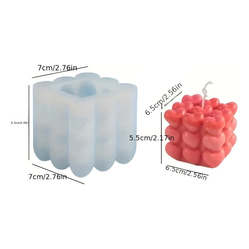 Pack X2 Molde Para Velas Moldes Para Hacer Velas Corazon 3d Molde Vela Corazon 3d