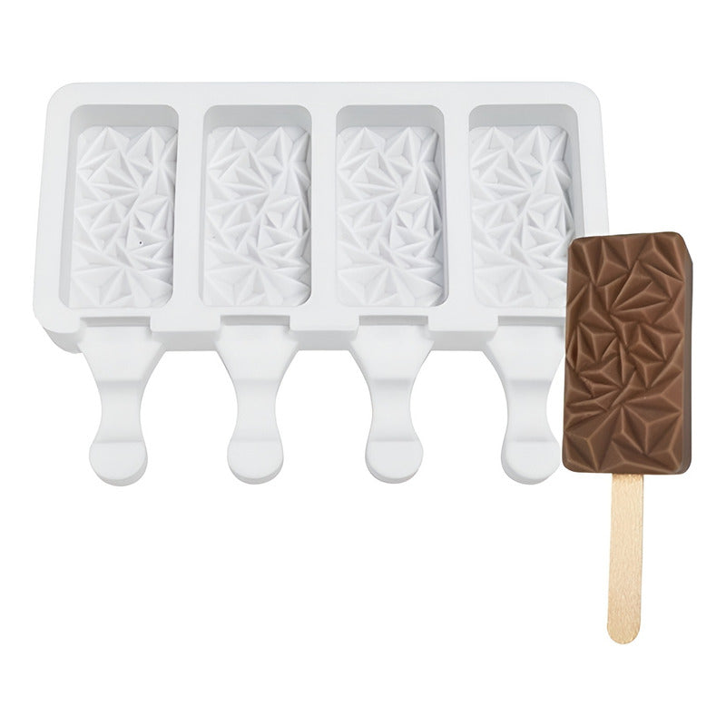 Molde Helados Moldes De Silicona Reposteria Molde Paletas Blanco