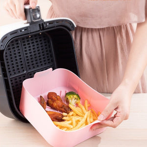 X2 Forro De Freidor Forro De Silicona Air Fryer Cuadrado