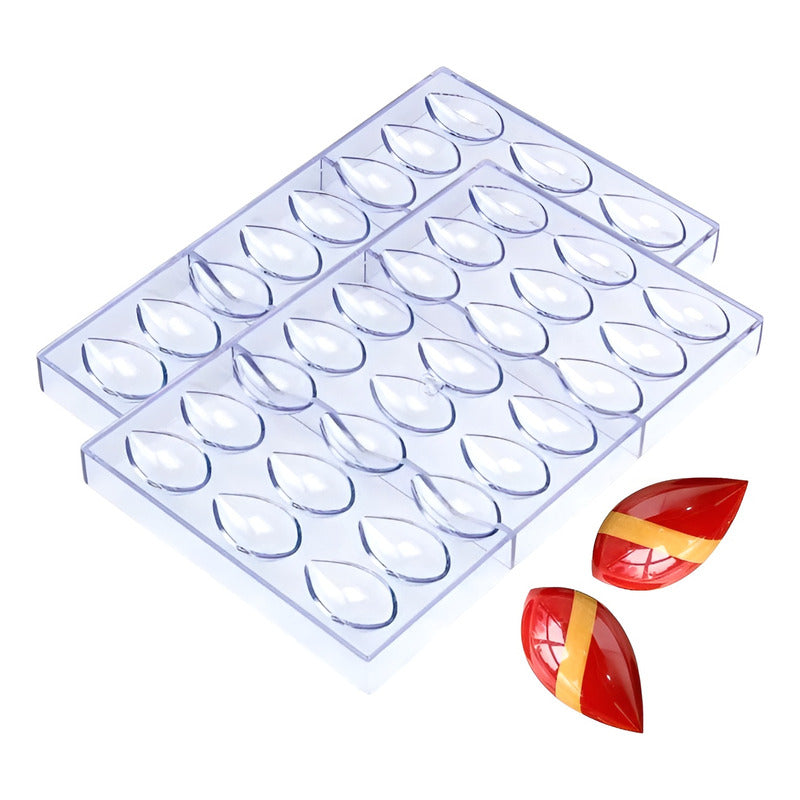 Pack X2 Molde Para Chocolate Moldes Para Bombones Ovalados