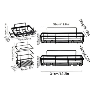 Set 5 Organizador Para Ducha Estante Ducha Repisa Para Ducha