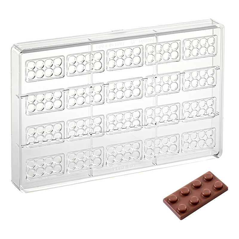 Molde Para Chocolate Moldes Policarbonato Moldes Lego 20 Cav Transparente / Molde Policarbonato Lego 20 Cav