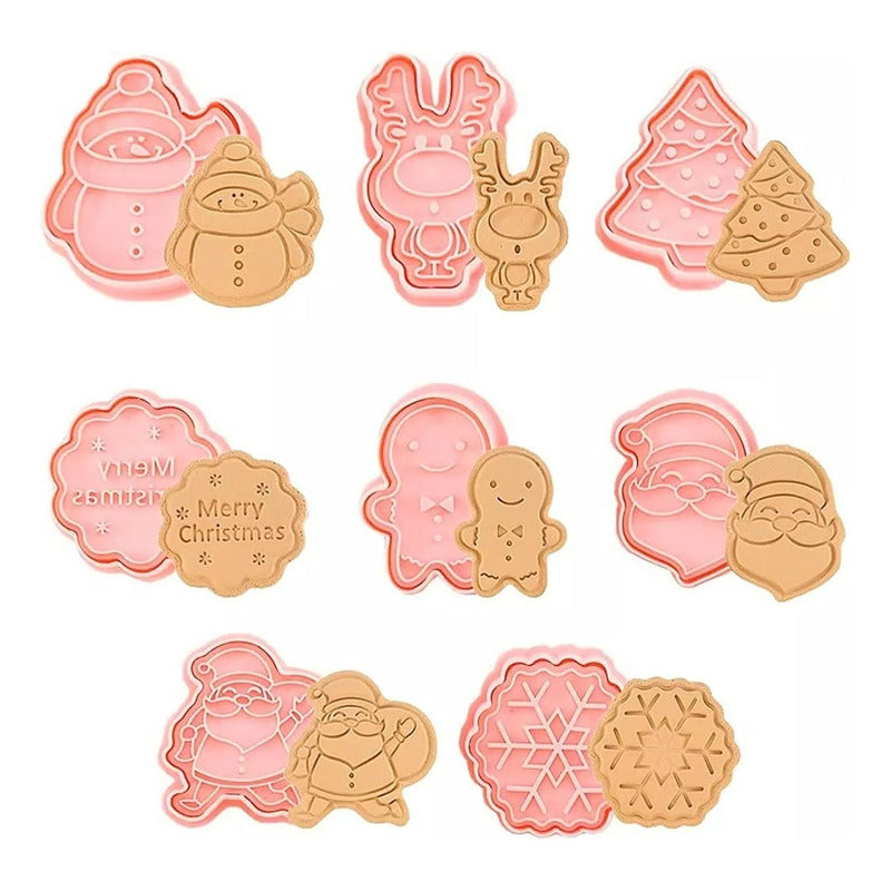 Cortador Galletas Navidad Cortador Galleta Moldes Navideños Rosa