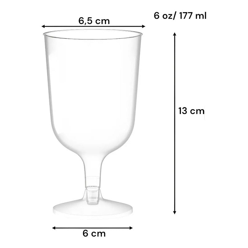 10 Copas De Vino Copa Acrilico Copa Plastico Copas 6oz/177ml Transparente